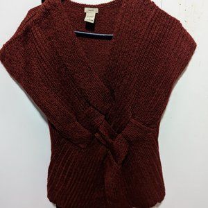 Burgundy Short sleeved sweater